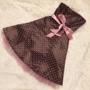 Jessica McClintock Polka Dot Strapless Dress NWT